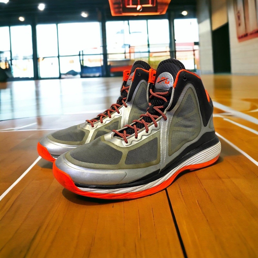 APL Men's Grey and Orange High-Top Athletic Shoes